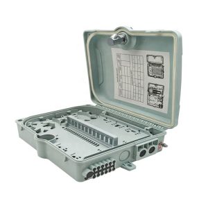 12 port fiber junction box with flipped adapter panel