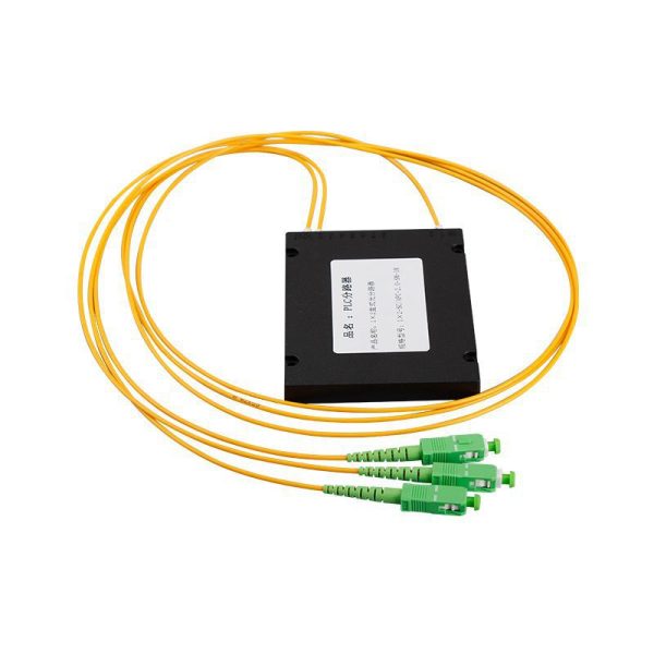 1x2 single mode fiber optic splitter with abs plastic box for splitting optical beam