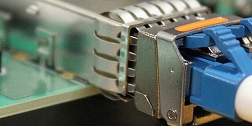 fiber optical transceiver in operation