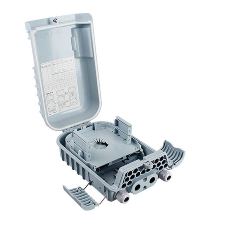termination and protection in ftth project||inner of 2 port 16 cores outdoor fiber distribution box||2 in 2 out 16 cores outdoor fiber distribution box for optical cable termination