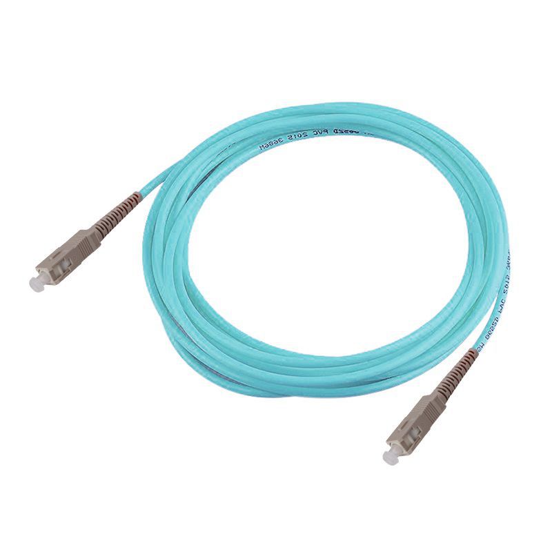 sc to sc multimode fiber patch cord light green