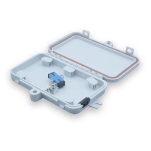 1 core fiber optic terminal box with 2 port and terminated 1 SC upc adapter