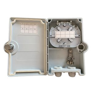 1 in 1 out port indoor fiber distribution box for optical fiber splitting and max 4 cores splice