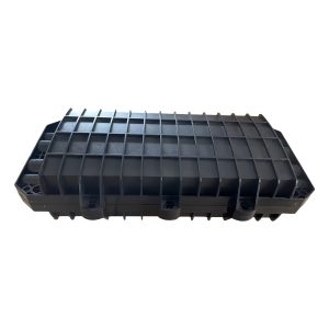 4 in 4 out inline fiber optic joint enclosure box with 8 pcs splice tray for 192 cores splice