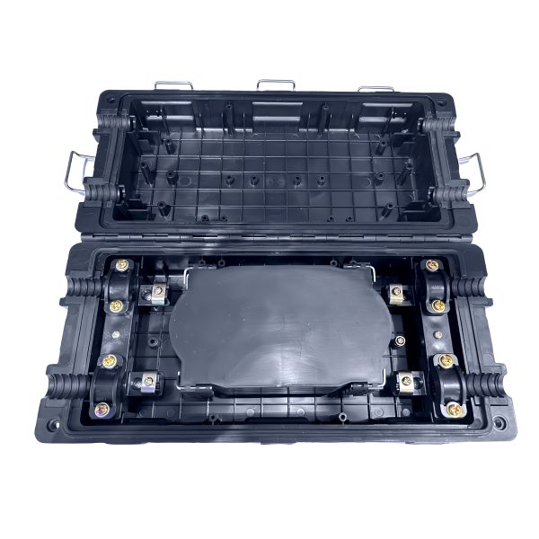 2 in 2 out fiber inline splice enclosure with 6 splice tray for 144 cores splicing